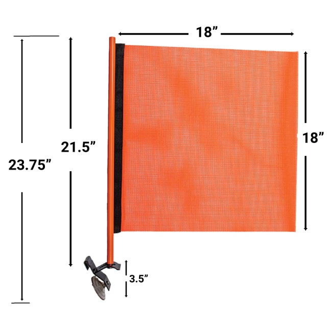 Pilot Car Flag Mount Dimensions