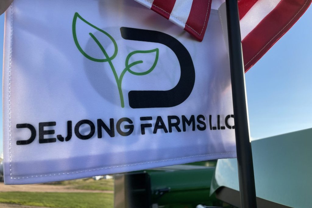 Custom Flag on Tractor Flag Mount